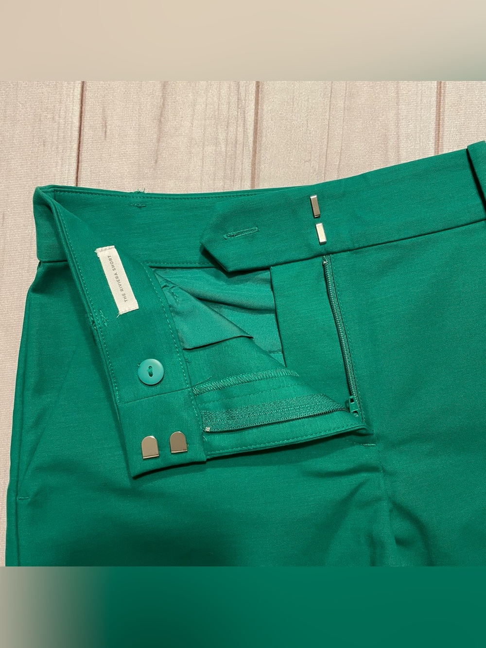LOFT The Riviera Chino Shorts Women's 0 Green 4" Inseam Cotton Khaki Preppy Chic - Picture 4 of 12
